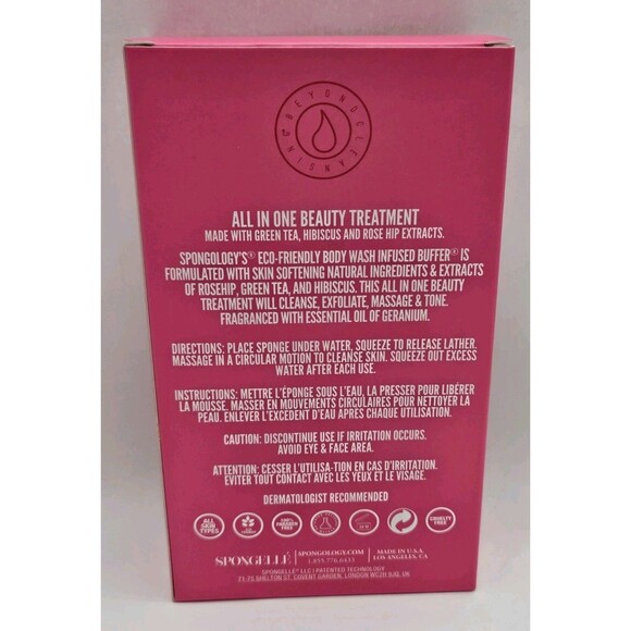 Spongelle Spongology Body Wash Infused Body Buffer Geranium 4oz NEW 20+ Washes - Picture 2 of 3